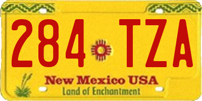 NM license plate 284TZA