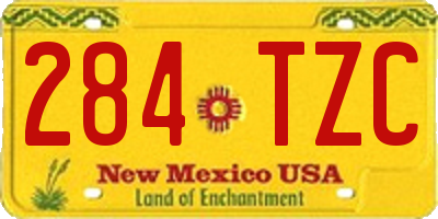 NM license plate 284TZC