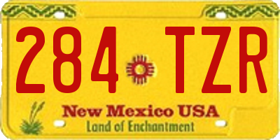 NM license plate 284TZR