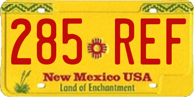 NM license plate 285REF