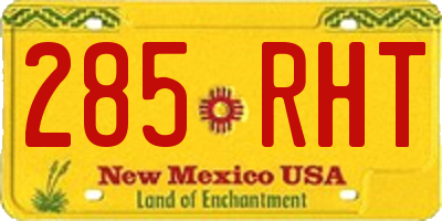 NM license plate 285RHT