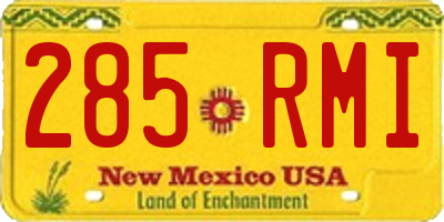 NM license plate 285RMI