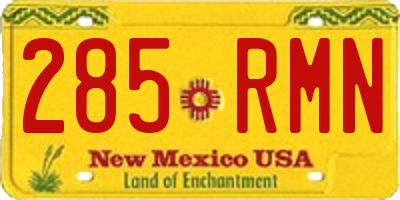 NM license plate 285RMN