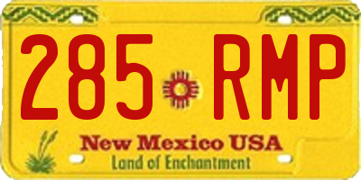 NM license plate 285RMP
