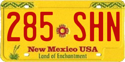 NM license plate 285SHN