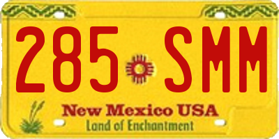 NM license plate 285SMM