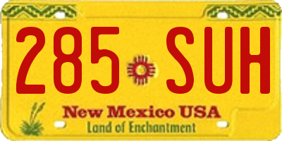 NM license plate 285SUH