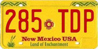 NM license plate 285TDP