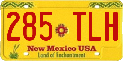 NM license plate 285TLH