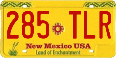 NM license plate 285TLR
