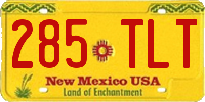 NM license plate 285TLT