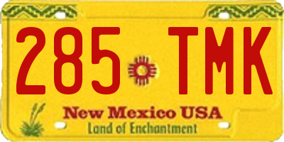 NM license plate 285TMK