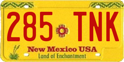 NM license plate 285TNK