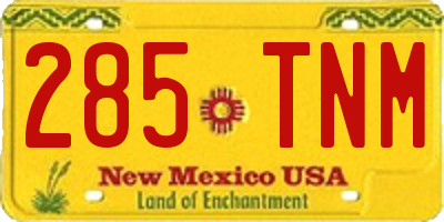 NM license plate 285TNM