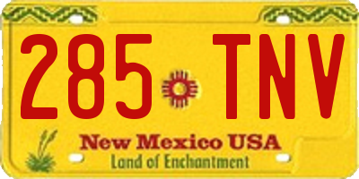 NM license plate 285TNV