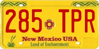 NM license plate 285TPR