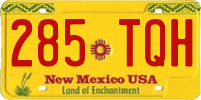 NM license plate 285TQH