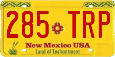 NM license plate 285TRP