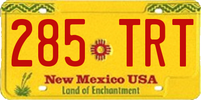 NM license plate 285TRT