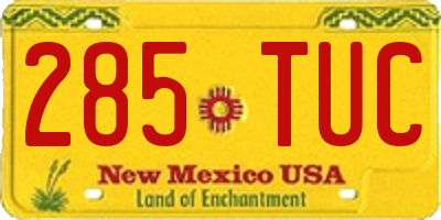NM license plate 285TUC