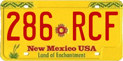 NM license plate 286RCF
