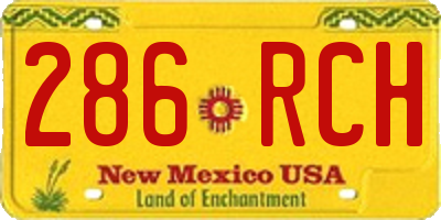 NM license plate 286RCH