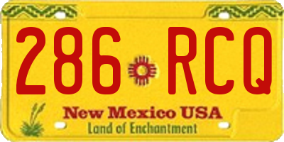 NM license plate 286RCQ