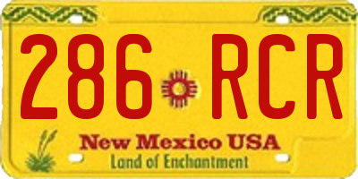 NM license plate 286RCR