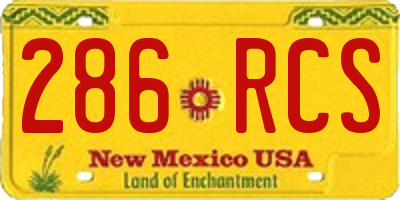 NM license plate 286RCS