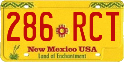 NM license plate 286RCT
