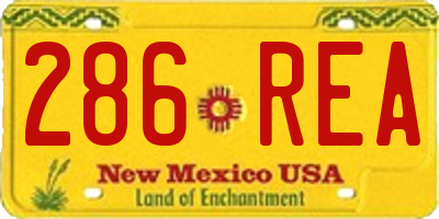 NM license plate 286REA