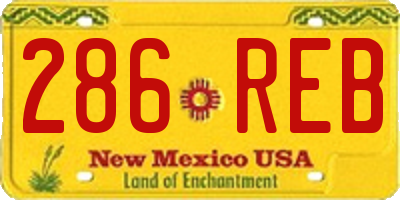 NM license plate 286REB