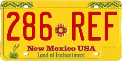 NM license plate 286REF