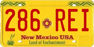 NM license plate 286REI