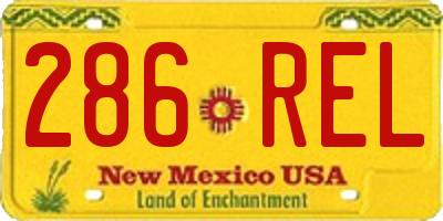 NM license plate 286REL