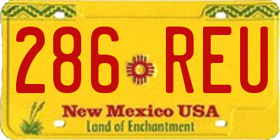 NM license plate 286REU