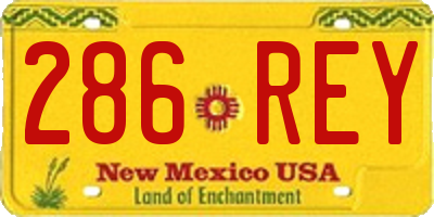 NM license plate 286REY