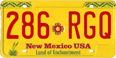 NM license plate 286RGQ
