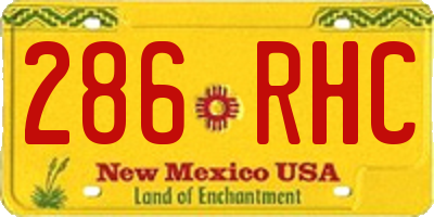 NM license plate 286RHC