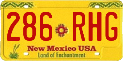 NM license plate 286RHG