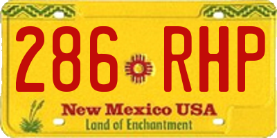NM license plate 286RHP