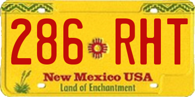 NM license plate 286RHT