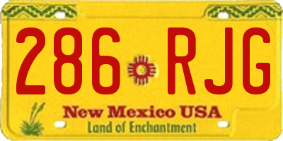 NM license plate 286RJG