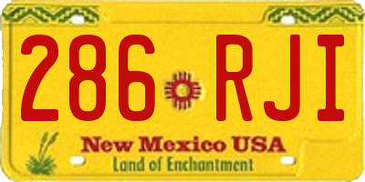 NM license plate 286RJI