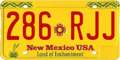 NM license plate 286RJJ