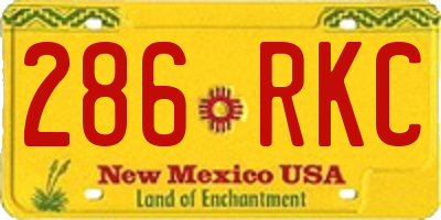 NM license plate 286RKC