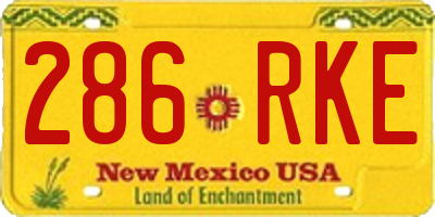 NM license plate 286RKE