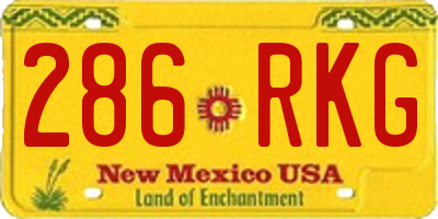 NM license plate 286RKG