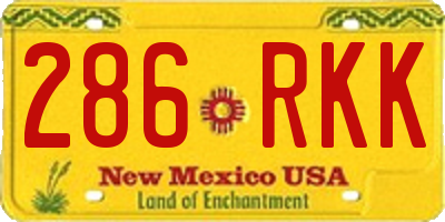 NM license plate 286RKK