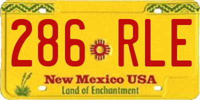 NM license plate 286RLE